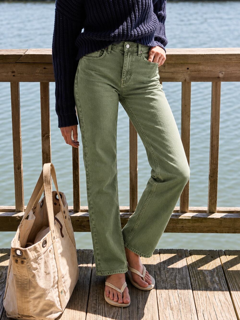 Old Navy Womens Mid-rise Jeans Denim Size 12 Green